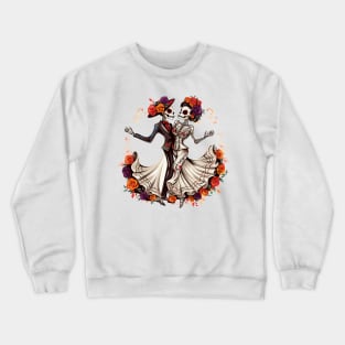 Day Of The Dead Dancing Skeletons 10 Crewneck Sweatshirt